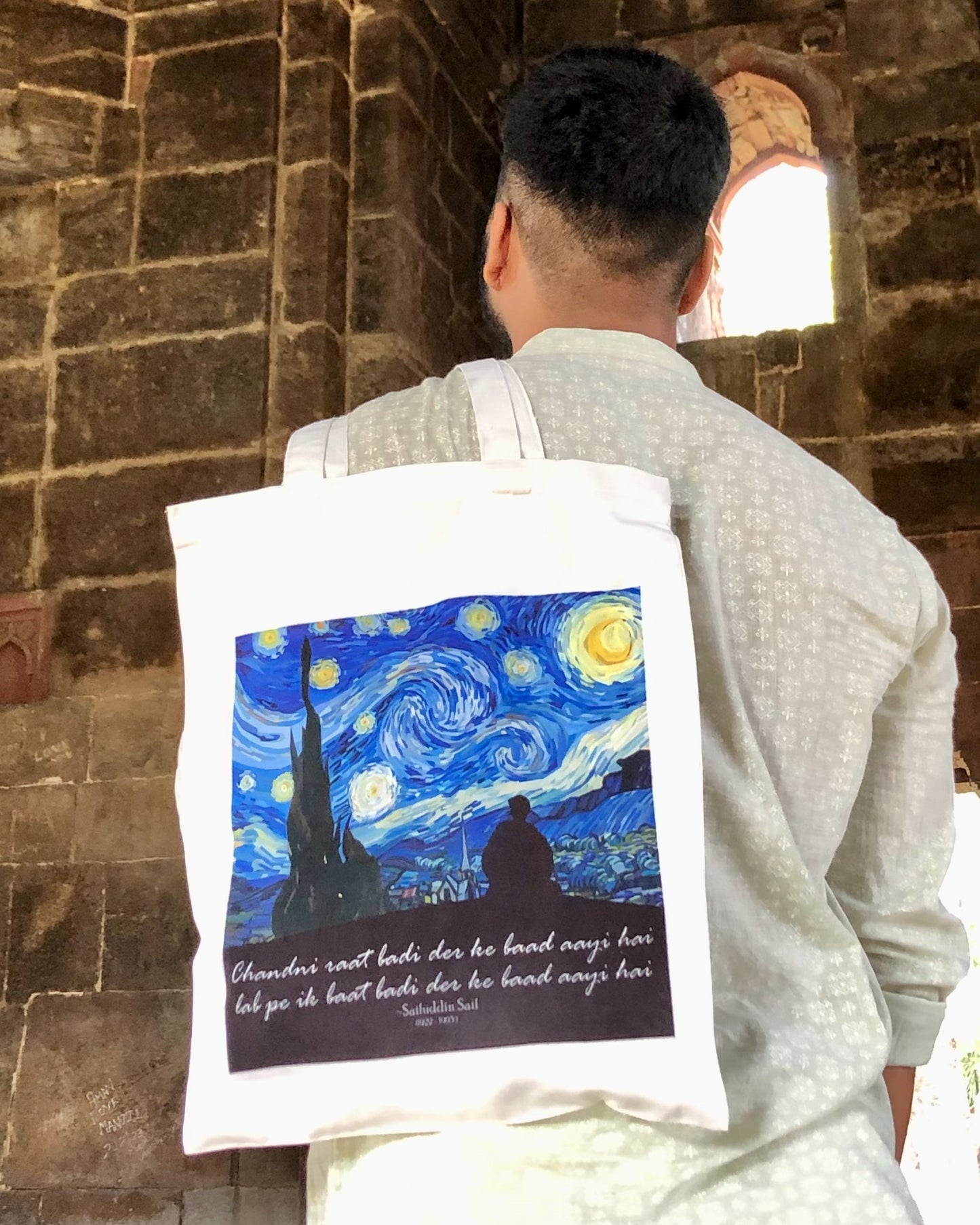Starry Night X Chandini Raat - Canvas Tote Bags